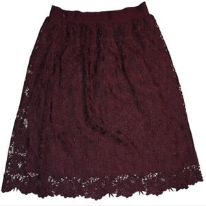 NWOT Ann Taylor Purple Lace A-Line Skirt